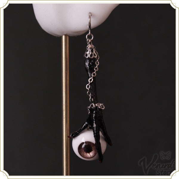 魔界への片道切符 ピアス レッド 目玉 u.talezo ハンドメイド 片耳