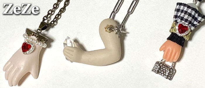 ZeZe ハンドメイドアクセサリー 人体 目 手 アングラ 通販サイト
