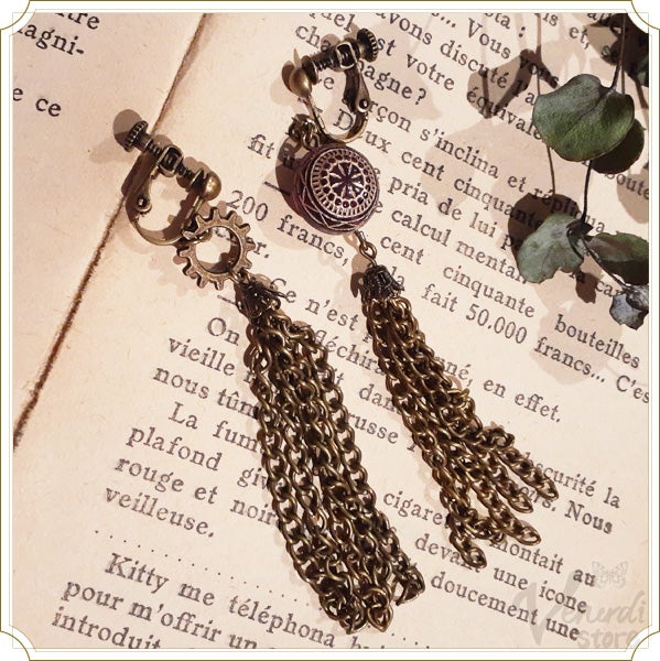 イヤリング 耳 ハンドメイドアクセサリー クラシカル 天然石